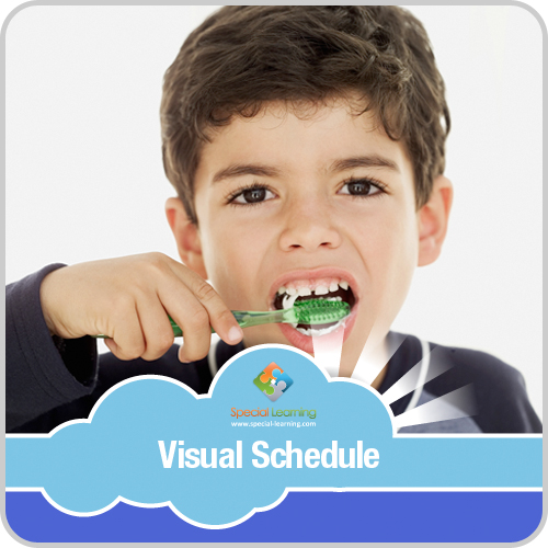 Click to view full image Brushing Teeth Boy Visual Schedule: image 1