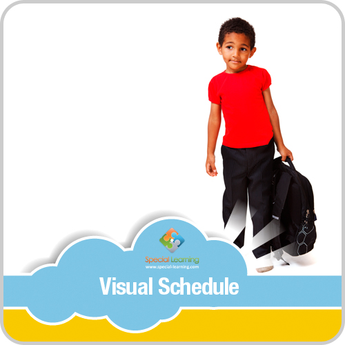Click to view full image Getting Ready for School Boy Visual Schedule: image 1