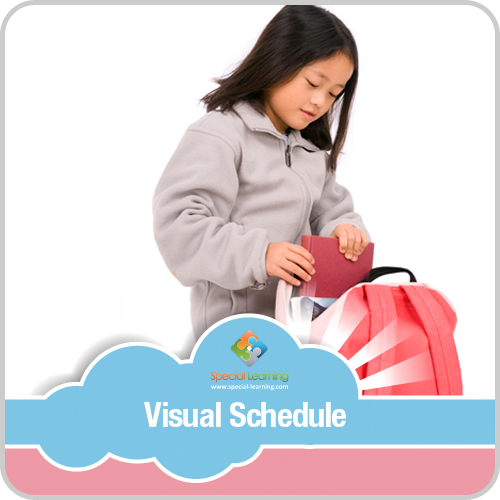 Click to view full image Getting Ready for School Girl Visual Schedule: image 1