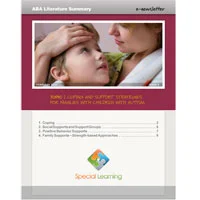 Coping and Support Strategies for Families with Children with Autism - ABA Literature Summary